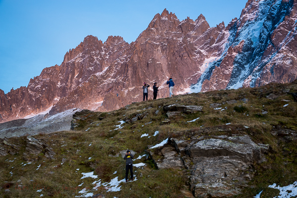 Workshop students looking for sunset shots