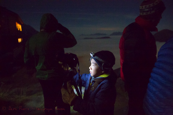 Night photography with photo workshop students